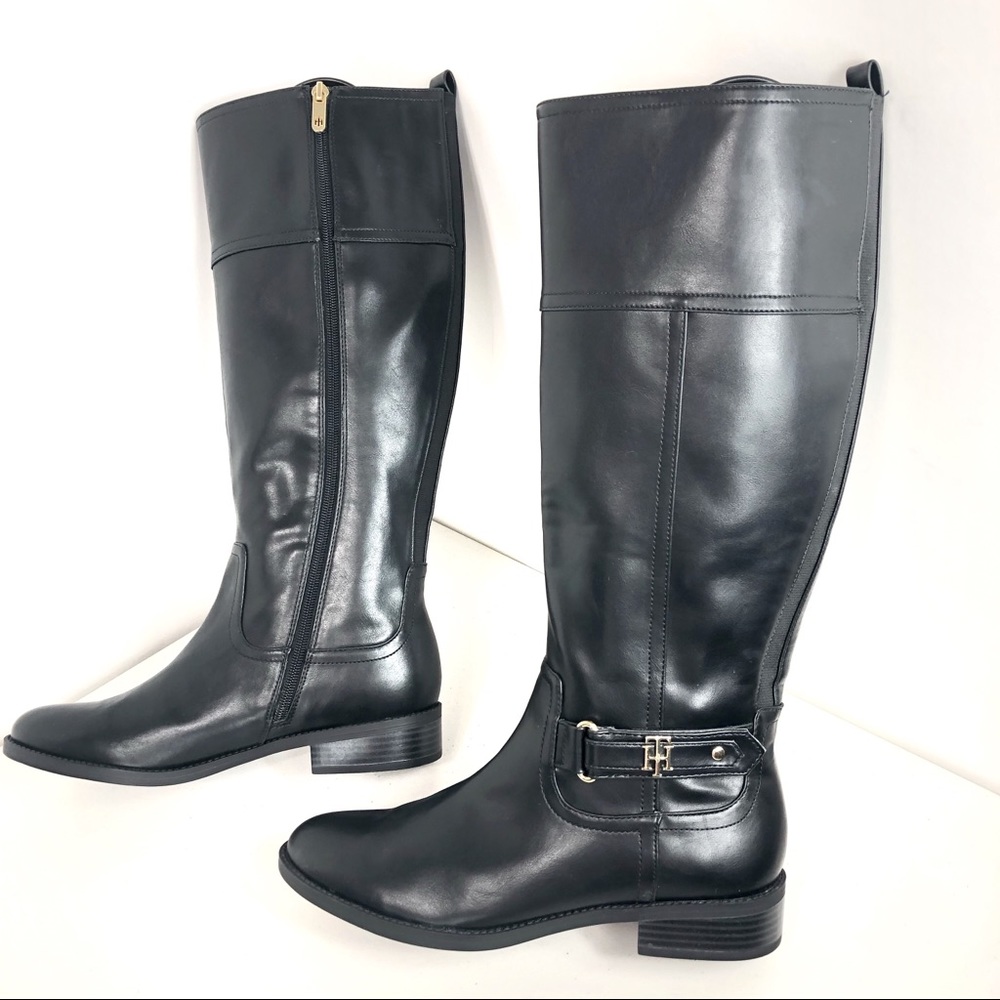 Tommy Hilfiger Knee High Black Boots Size 9.5M - Picture 5 of 8